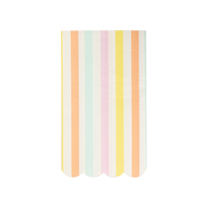 Spring Stripe Scallop Paper Dinner Napkin