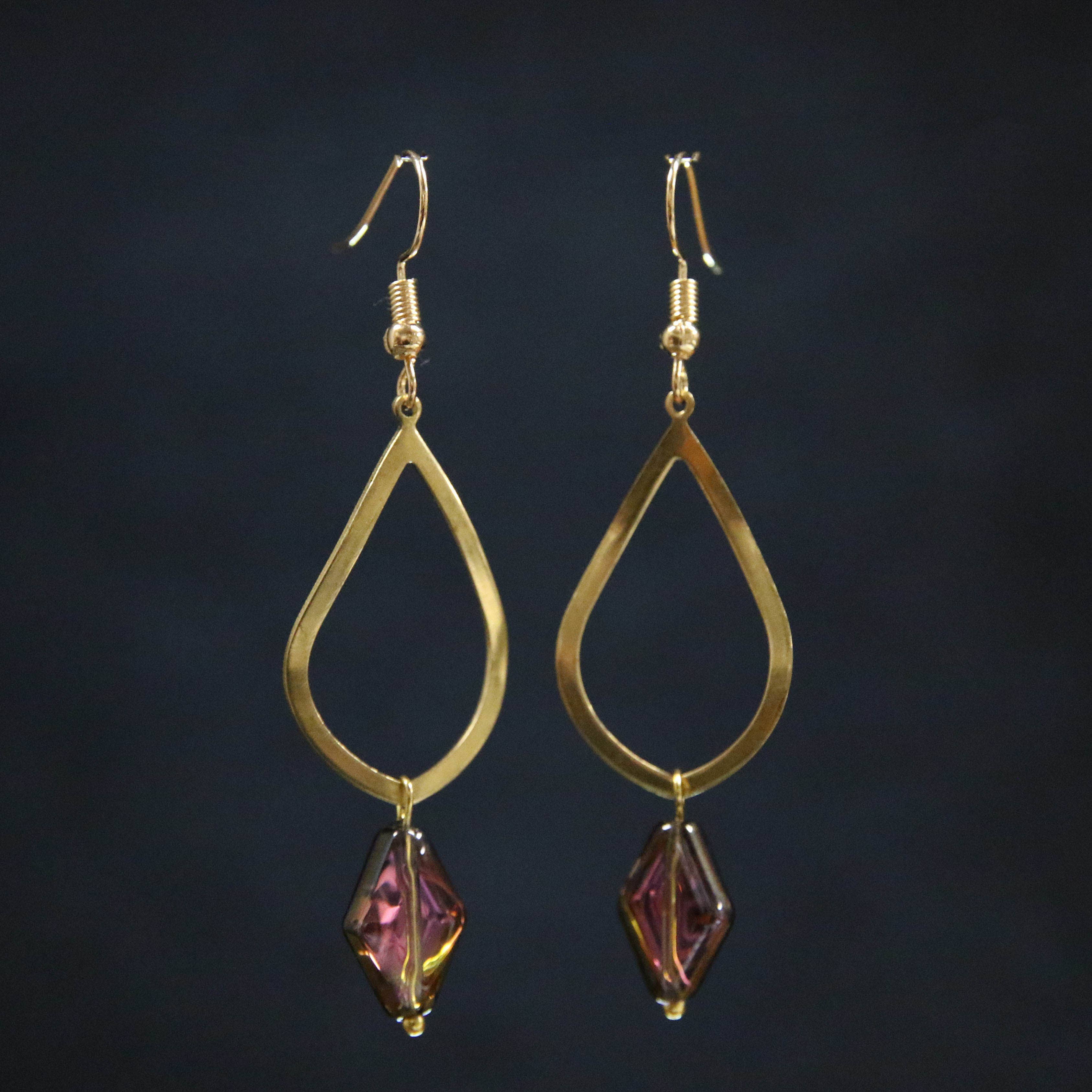 Diamond Drop Earrings: Multi-Colored