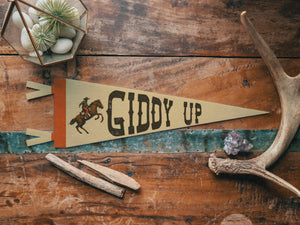 Giddy Up Felt Pennant: Mini Pennant