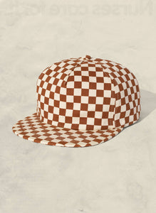Kids Checkerboard Field Trip Hat- Rust