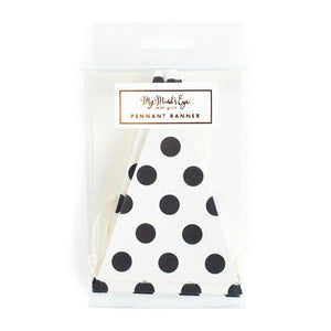 Black & White Mini Banner-Dots