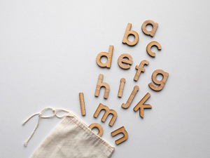 Wooden Lowercase Alphabet Set • Movable Alphabet Set Maple