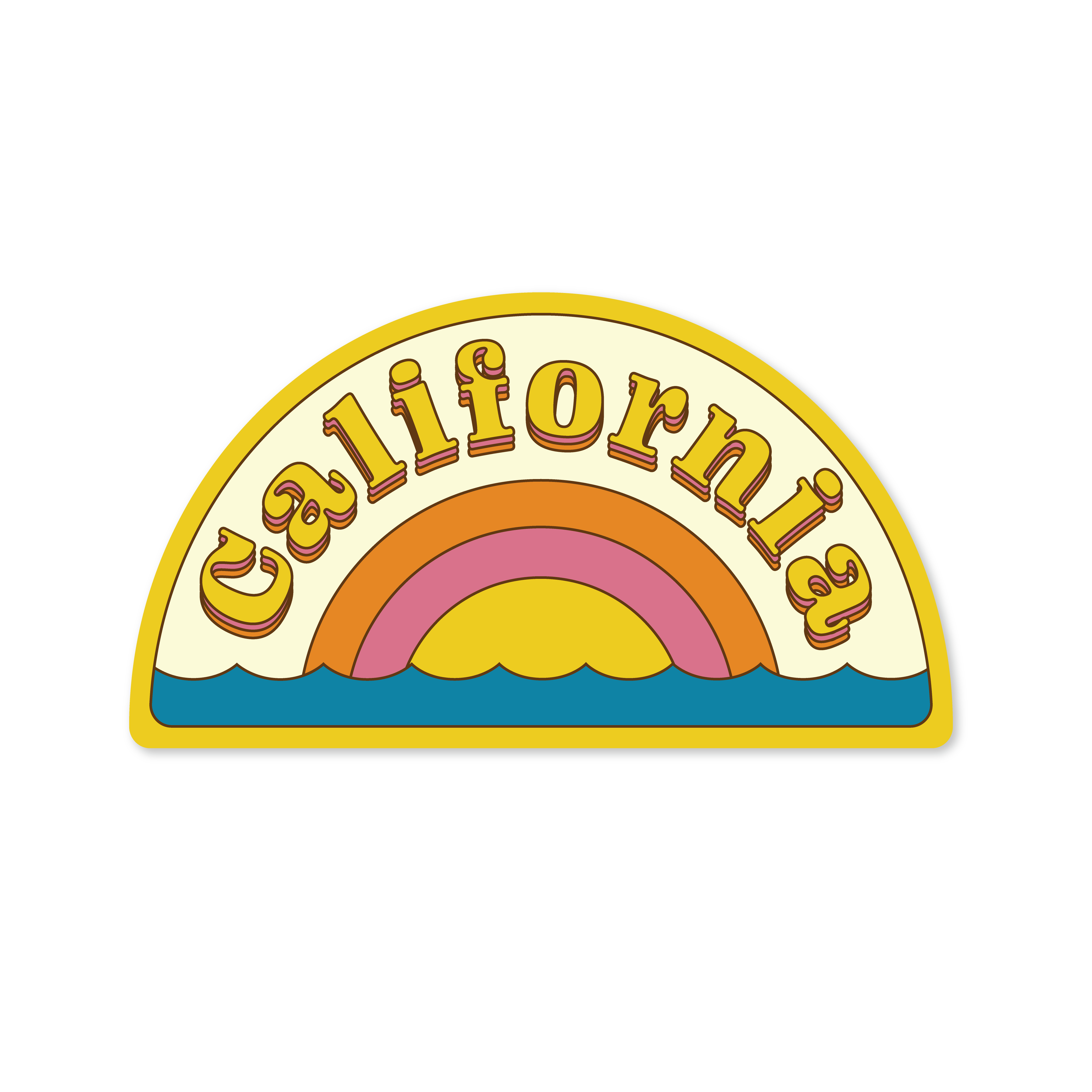 Retro California Sticker