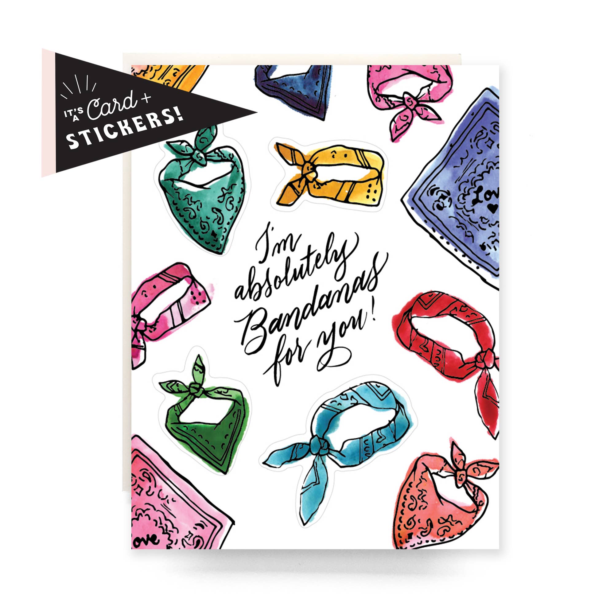 Sticker Sheet Greeting Card: Bandanas for You