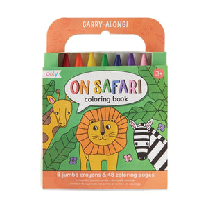 Carry Along Crayon & Coloring Book Kit-On Safari