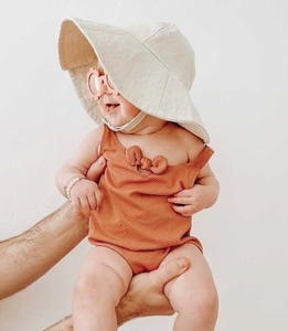 Baby Wide Brim Linen Hat
