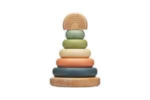 Wooden Stacking Rainbow Tower Baby & Toddler Toy