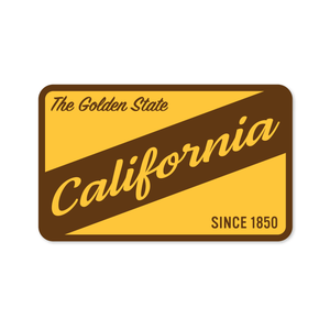 California K Style Badge Sticker