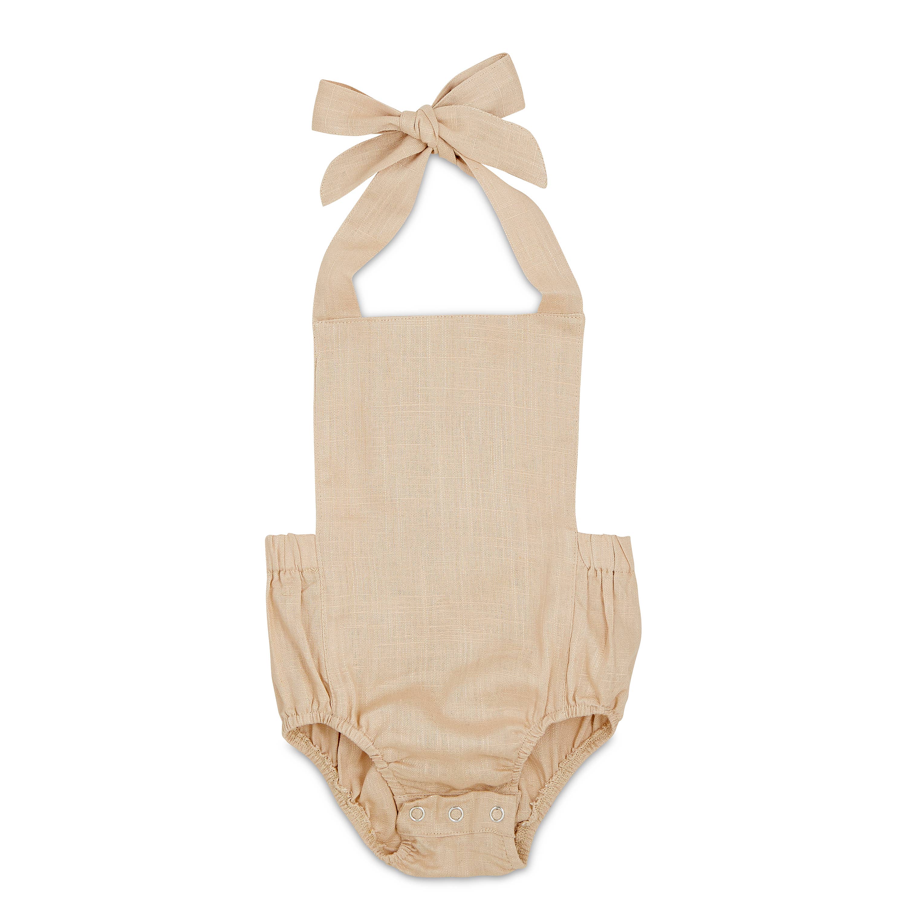 Oatmeal Summer Baby Romper