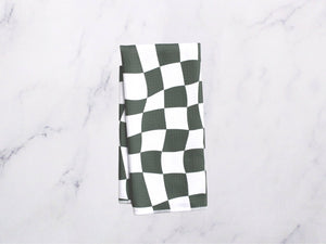 Green Checkers Dish Towel - 16''x24'': Folded Packaging