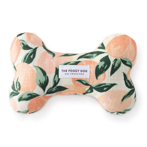 Peaches and Cream Dog Bone Squeaky Toy