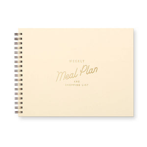 Retro Weekly Meal Planner: French Vanilla Cover | Gold Foil