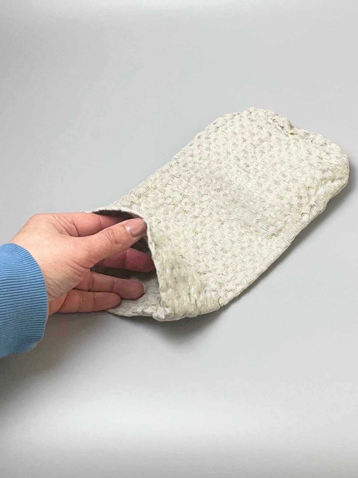 Waffle Linen Bath Mitt